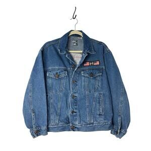 Vintage 1989 Rolling Stones Steel Wheels Tour Denim Jacket M Classic Tongue